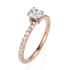 Superior Radiant Square Solitaire Diamond Ring (0.50 CT. Radiant Square Cut)