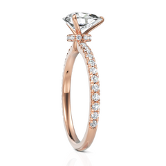 Dignified Pear Cut Solitaire Diamond Wedding Ring (1.00 CT. Pear Cut)