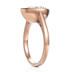 Tremendous Pear Cut Diamond Ring With Bezel Setting (2.50 CT. Solitaire)