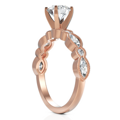 1.00 Carat Solitaire With Marquise Cut Diamond Ring