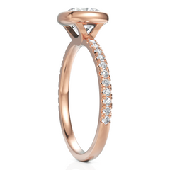 Charming Cushion Cut Diamond Solitaire Ring With Bezel Set (1.50 CT. Solitaire)