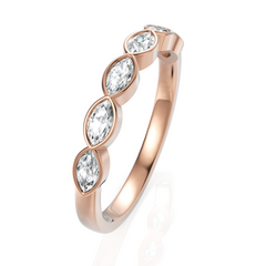 Half Eternity Marquise Diamond  Wedding Band