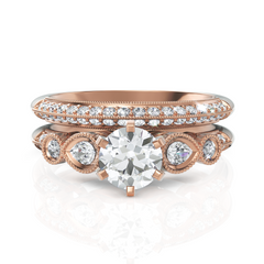 Sunshine Solitaire Diamond Bridal Ring Set