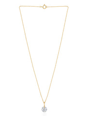 Lab Grown 0.5 Carat Solitaire Diamond Pendant With Chain