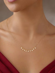 Lab Grown Shimmering Diamond Necklace For Women
