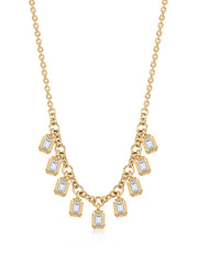 Lab Grown Shimmering Diamond Necklace For Women