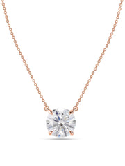Ornate 2 Carat lab Diamond Solitaire Necklace