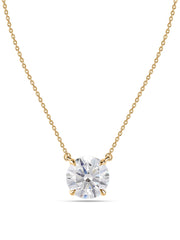 Ornate 2 Carat lab Diamond Solitaire Necklace
