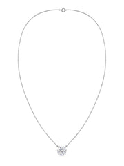 Ornate 2 Carat lab Diamond Solitaire Necklace