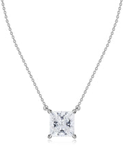 Regal Princess Cut Lab Grown Diamond Necklace