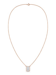 Ornate 2 Carat Solitaire Diamond Halo Necklace