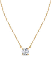 Lab Grown 0.50 Carat Solitaire Diamond Pendant With Chain