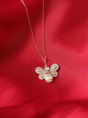 Lab Grown Diamond Bee Pendant With Chain