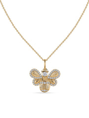 Lab Grown Diamond Bee Pendant With Chain