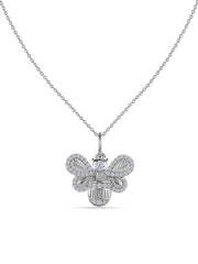 Lab Grown Diamond Bee Pendant With Chain
