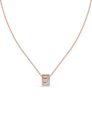 Baguette Lab Grown Diamond Barrel Necklace