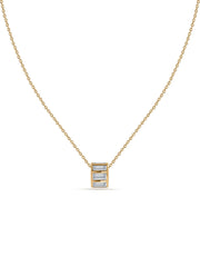 Baguette Lab Grown Diamond Barrel Necklace