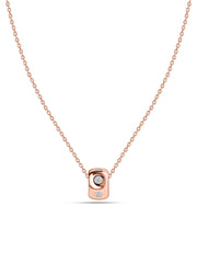 Lab Diamond Minimal Gold Pendant with Chain