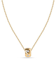 Lab Diamond Minimal Gold Pendant with Chain