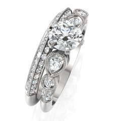 Sunshine Solitaire Diamond Bridal Ring Set