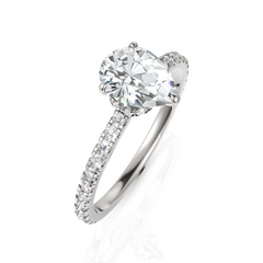 Dignified Pear Cut Solitaire Diamond Wedding Ring (1.00 CT. Pear Cut)