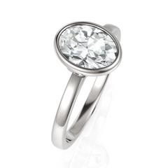 Classic Oval Cut Diamond With Bezel Set (1.50 CT.)