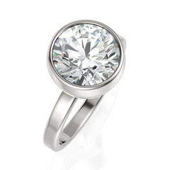 Epic Round Cut Diamond Ring with Bezel Setting (2.00 CT. Solitaire)