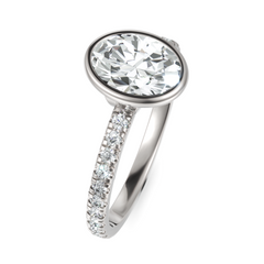 Endearing Oval Cut Diamond Ring With Bezel Setting (1.50 CT. Center Solitaire)