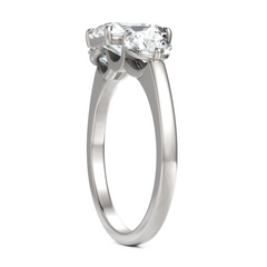 Radiant Cut & Round Cut Solitaire Diamond Ring (1.50 CT. Radiant Cut)