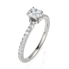 Superior Radiant Square Solitaire Diamond Ring (0.50 CT. Radiant Square Cut)