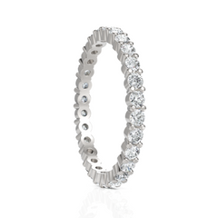 Brimming Round Cut Diamond Full Eternity Band