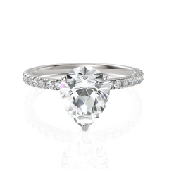 Pear Cut Solitaire Diamond Wedding Ring (1.50 CT. Pear Cut)