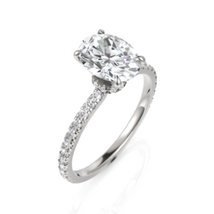 Finest Solitaire Oval Cut Diamond Wedding Ring (1.50 CT. Oval Cut)