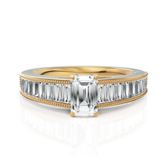 Designer Baguette Diamond Wedding Ring
