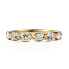 Half Eternity Marquise Diamond  Wedding Band