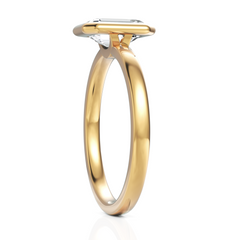 Alluring Emerald Cut Diamond With Bezel Setting (1.00 CT.)