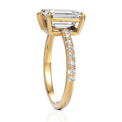 Rigorous Toi Et Moi Emerald Cut & Pear Cut Diamond Ring (1.50 CT. Each Stone)