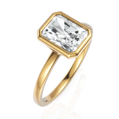 Bezel Set Radiant Cut Diamond Solitaire Ring (1.50 CT. Solitaire)