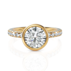 Charming Round Cut Diamond Ring With Bezel Set (1.50 CT. Solitaire)
