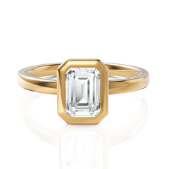 Alluring Emerald Cut Diamond With Bezel Setting (1.00 CT.)