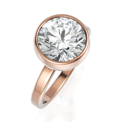 Epic Round Cut Diamond Ring with Bezel Setting (2.00 CT. Solitaire)