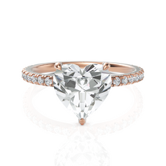 Blazing Solitaire Heart Cut Diamond Ring (2.00 CT. Heart Cut)