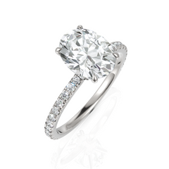 Immense Oval Cut Diamond Solitaire Ring (2.00 CT. Oval Cut)