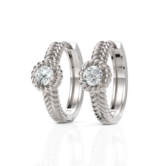 wonderous Single Diamond Hoops