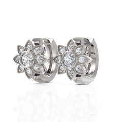 Radiating Floral Diamond Earrings